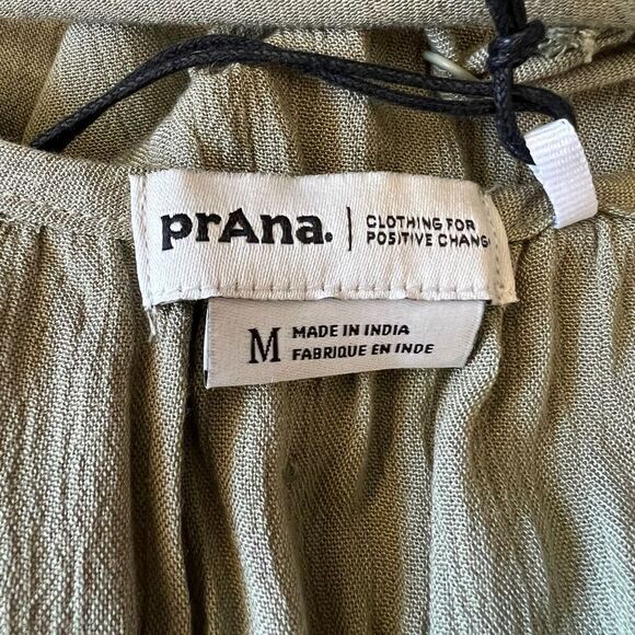 PrAna Fernie Wide Leg Jumpsuit Sweet Agave Green Size M NWT Lightweight - Picture 15 of 16